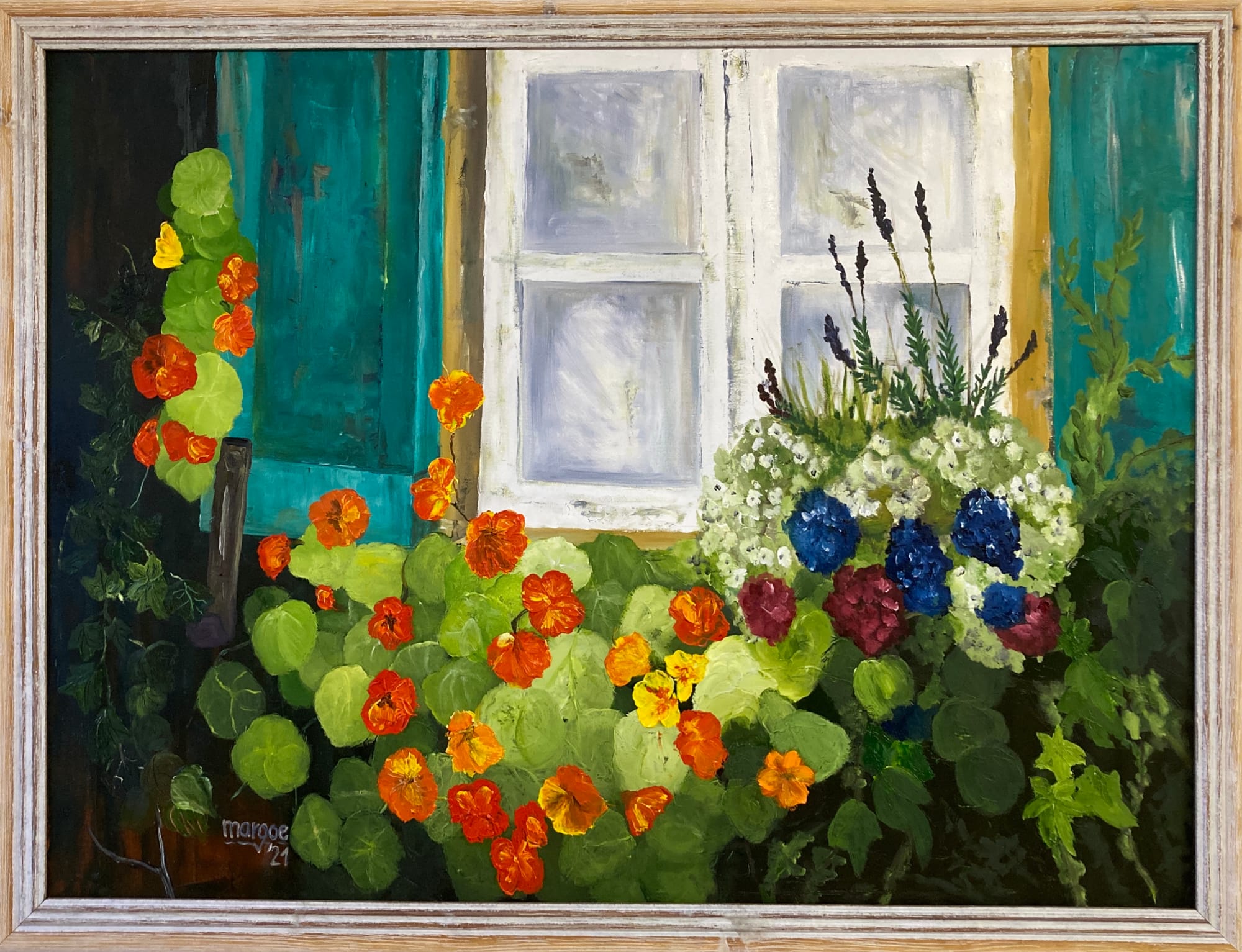 Am Fenster II, Öl auf Paneel (60x80)