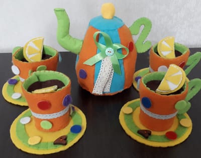 «Посуда из фетра». Дидактическое пособие к занятиям и индивидуальной работе с детьми