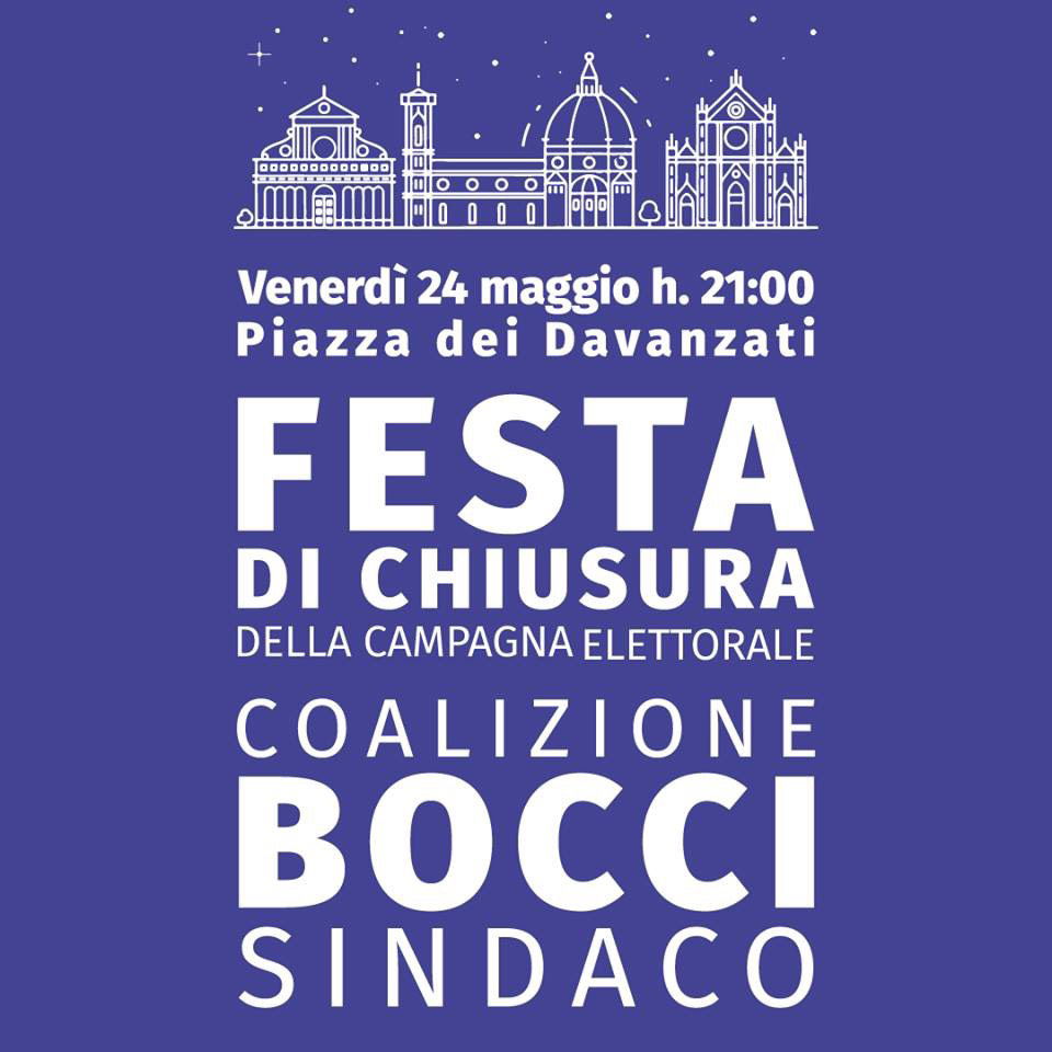 Festa di chiusura della campagna elettorale della coalizione Bocci sindaco