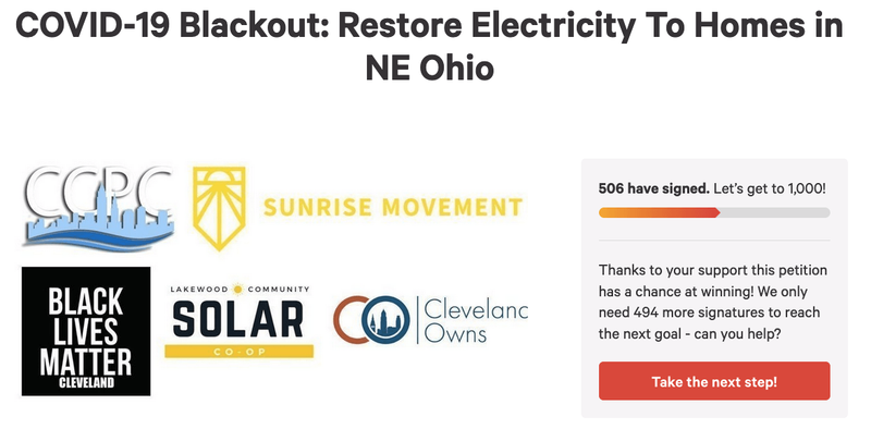#covid19blackout for an accountable energy system in Northeast Ohio