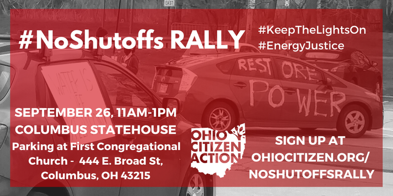 Car rally for utility rights Saturday, September 26 in Columbus