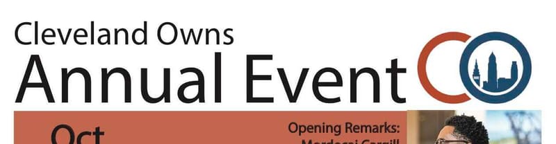 Cleveland Owns' annual event - Thursday, October 22nd, 4 pm on Zoom