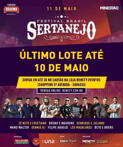 Contagem regressiva para o maior evento de música sertaneja do Brasil