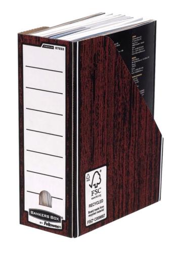 bankers magazine rack - woodgrain