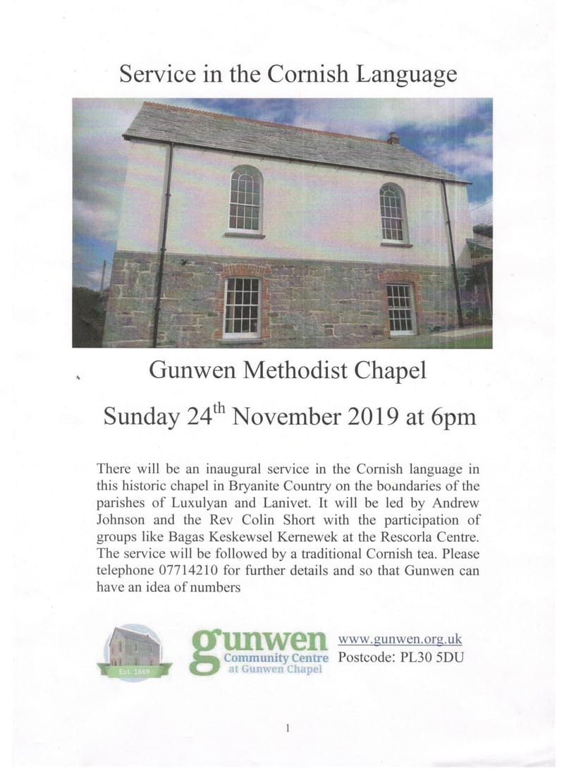 Service in the Cornish Language