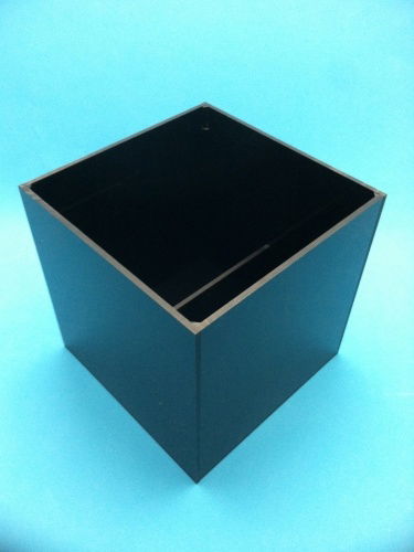 Black plexiglass box