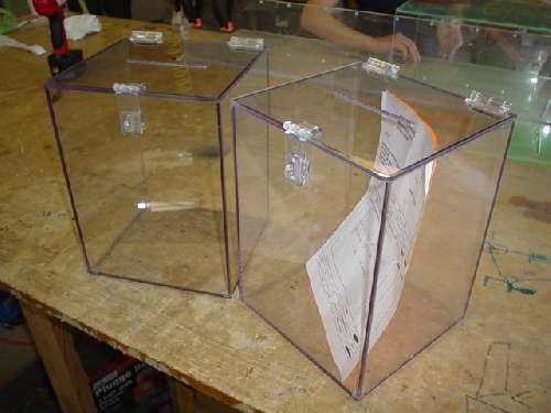 Lexan donation boxes