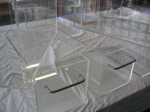 Custom 5 sided acrylic box with handles