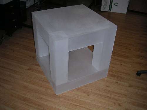 Custom frosted acrylic table