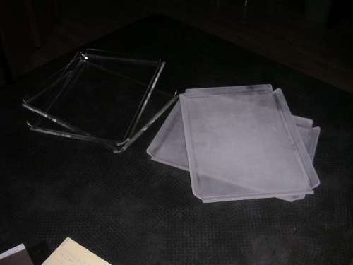 Clear and frosted acrylic trays