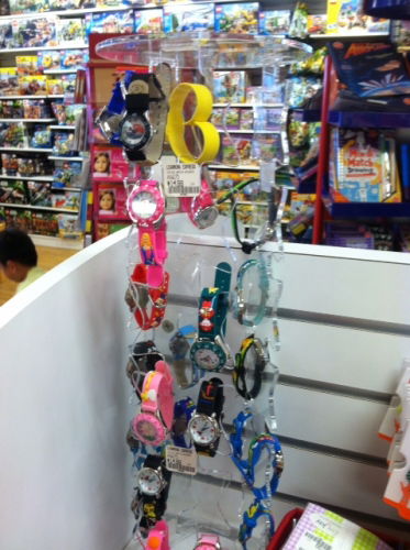 Revolving rotating watch display