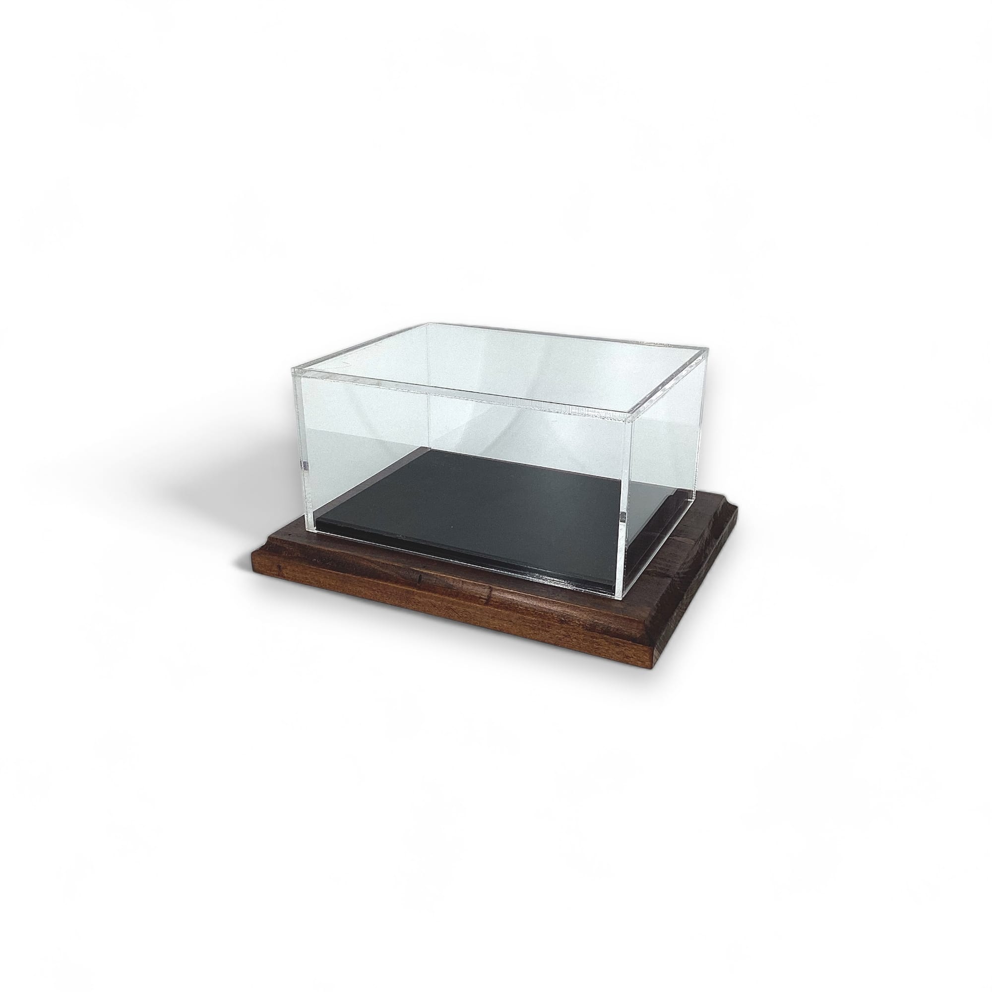 Clear Acrylic Display Case W/ Wood Base