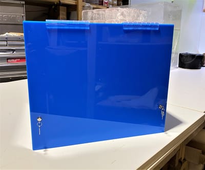 Solid Blue Acrylic Computer Security Case