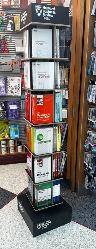 Custom Free-Standing Acrylic Book Display with Spinning Base