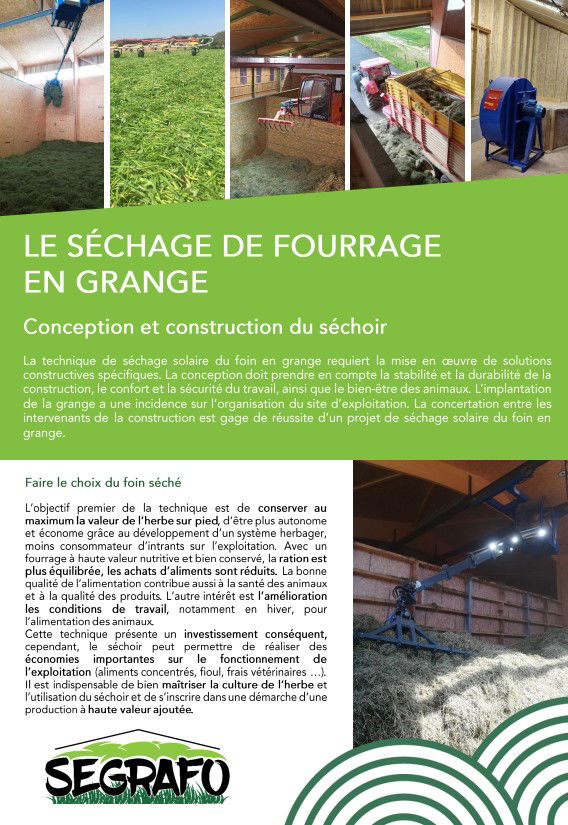 Le séchage de fourrage en grange - Conception et construction du séchoir