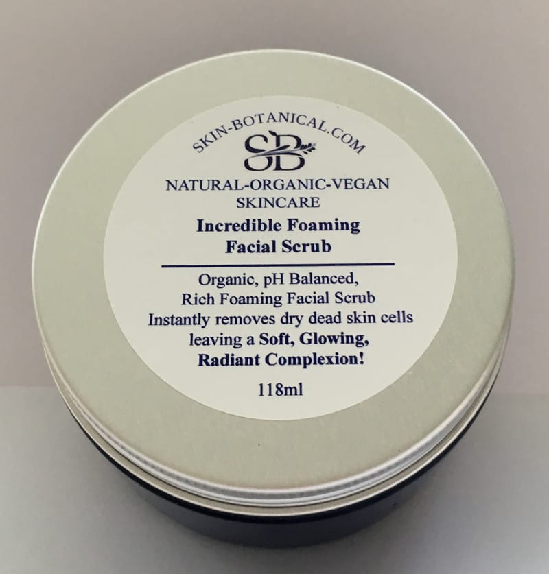 Organic Foaming Facial Scrub with All Natural Exfoliating Grains