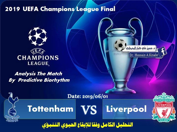 الايقاع الحيوي التنبؤي لمباراة نهائي ابطال اوروبا 2019