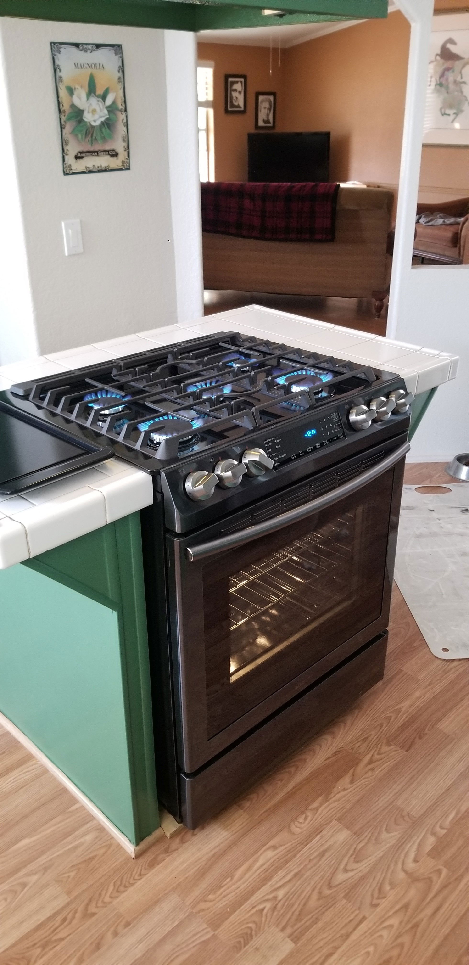 freestanding gas range install $99