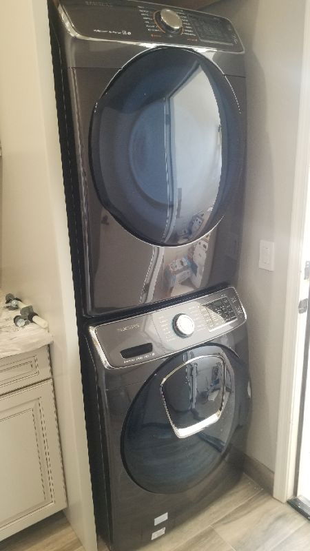 washer dryer stacked install $185