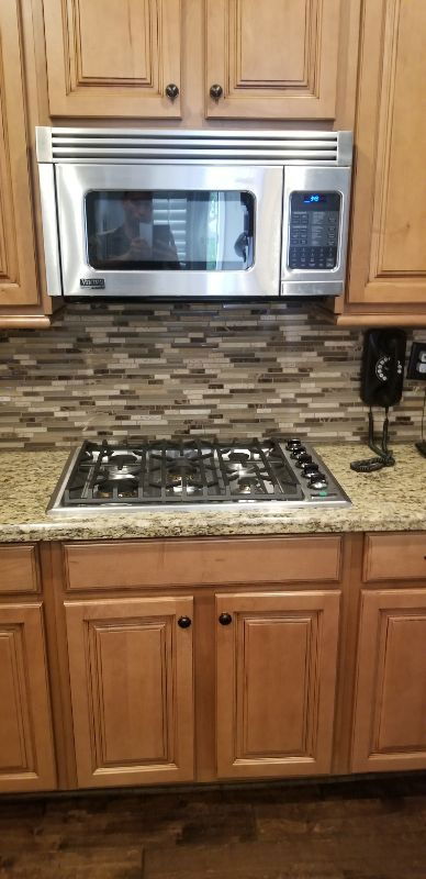 gas cooktop otr microwave install combo $185