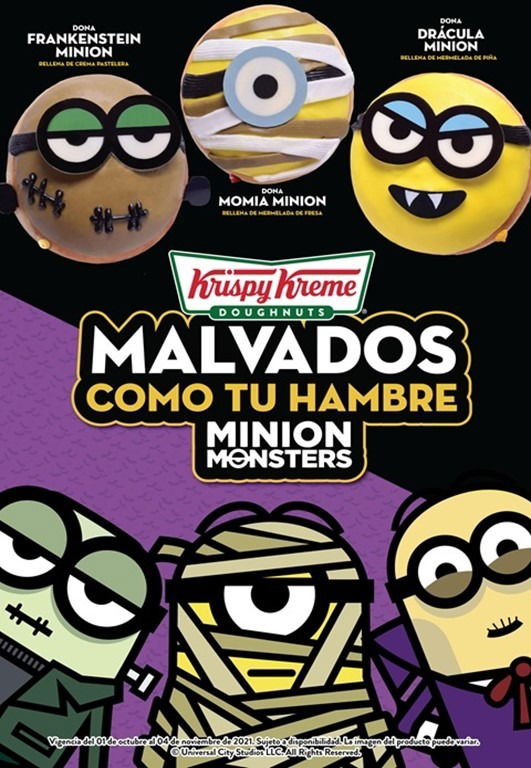 La Temporada Más Terrorífica Del Año Llegó A Krispy Kreme Con Los Minions Monsters