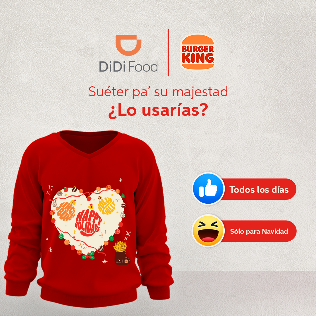 Burger King Lanza Edicion Limitada De Ugly Sweaters Disponibles A Través De DiDiFood