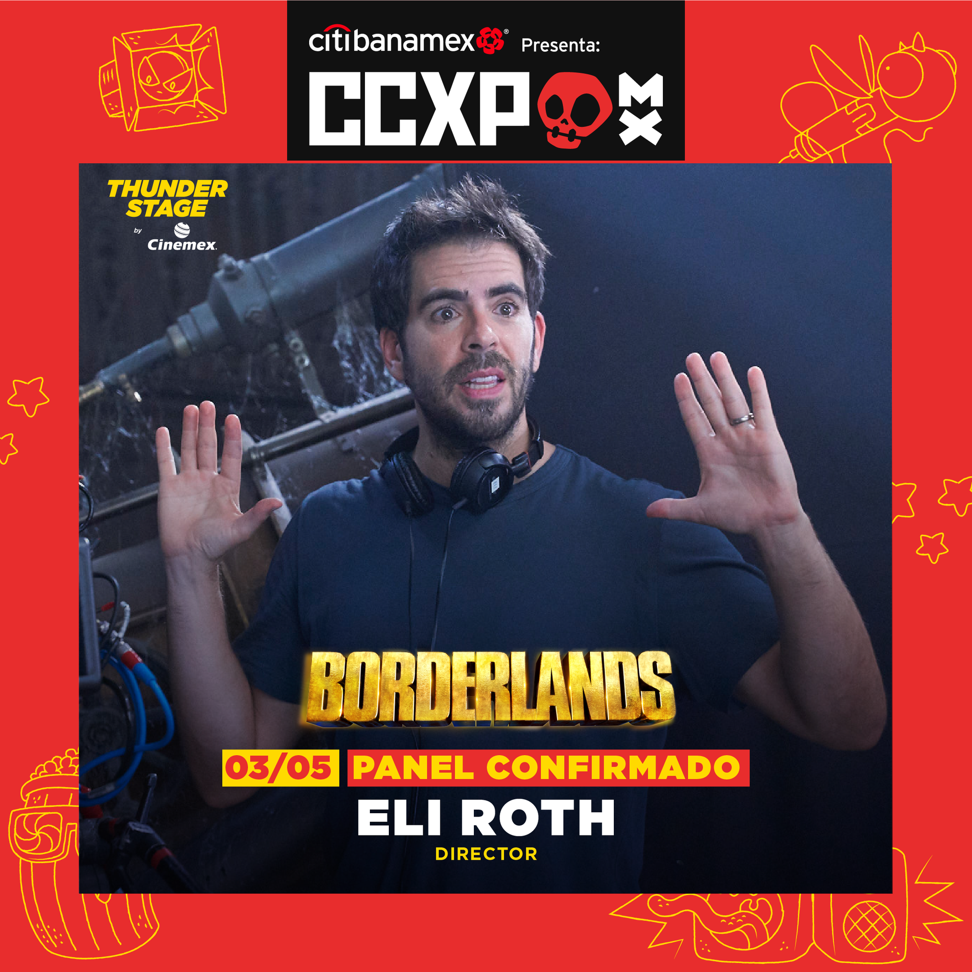 Eli Roth, uno de los directores más visionarios, se une al universo de CCXP México