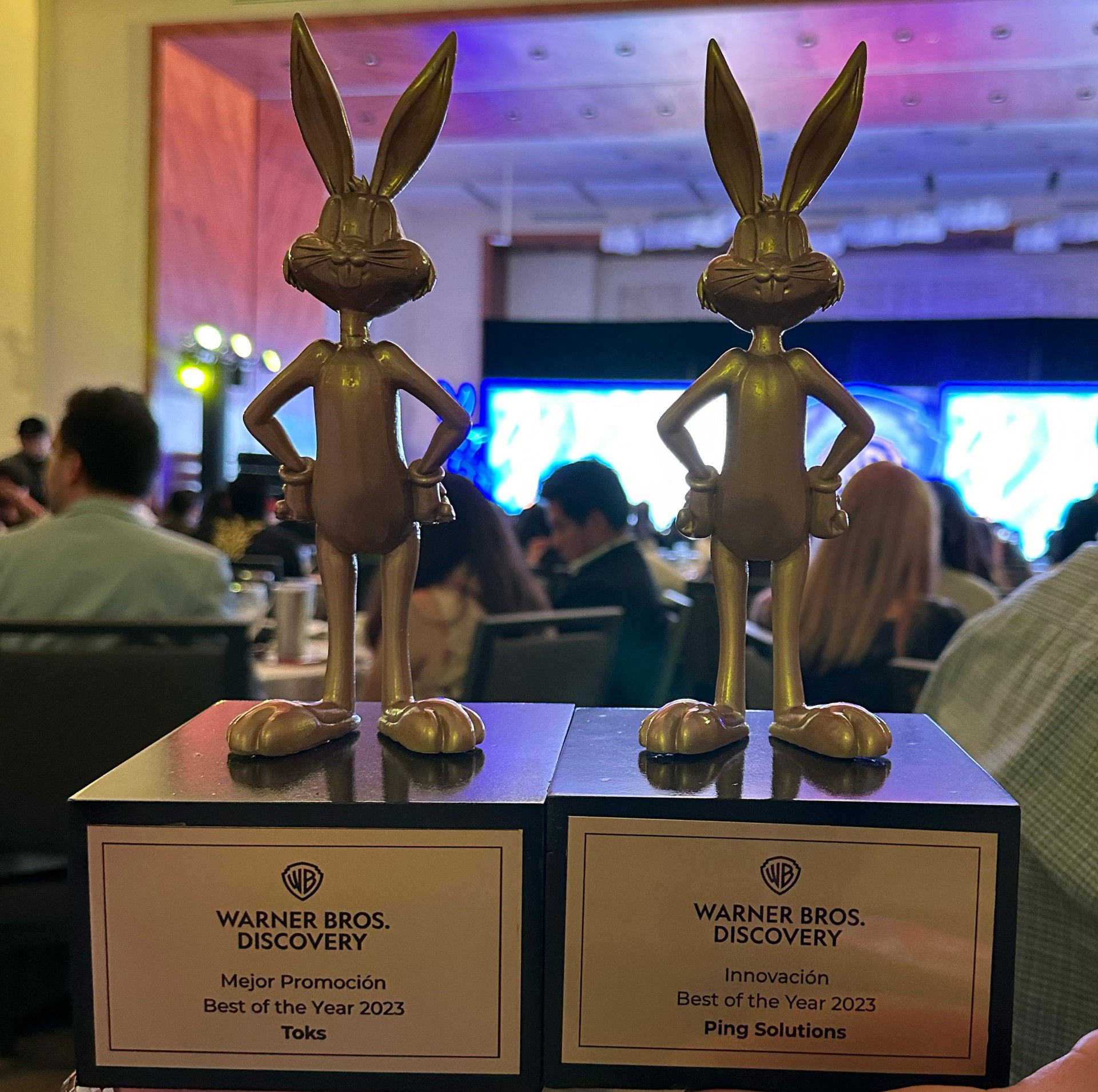 Ping Solutions recibe Bugs Bunny Awards, por Innovación otorgado por Warner Bros. Discovery Entertainment.