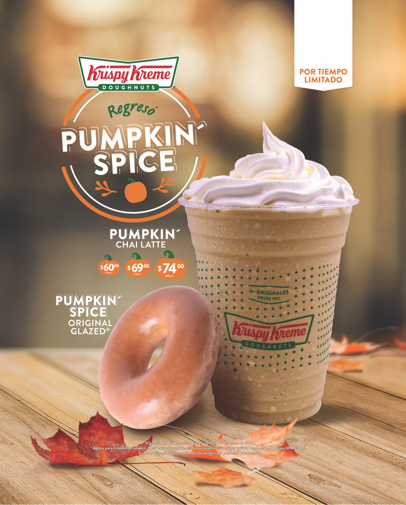 ¡El Sabor Mas Pedido Por Los Krispy Kremers Esta De Vuelta! Pumpkin´Space Llego A Krispy Kreme
