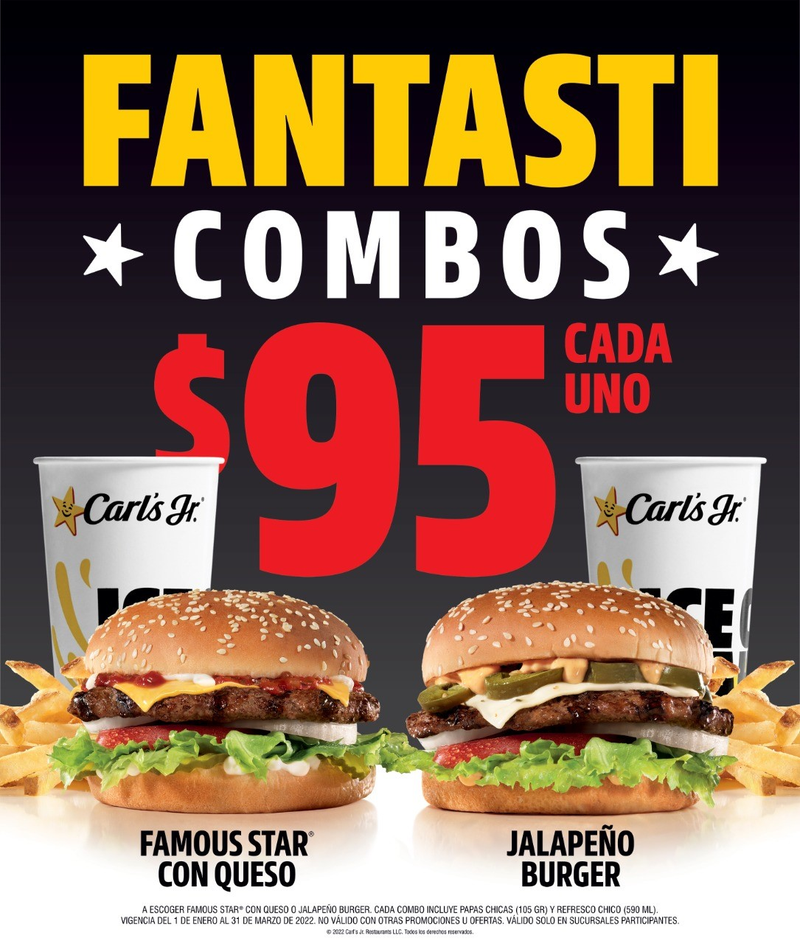 ¡Los FantastiCombos De Carl´s Junior Están De Regreso!