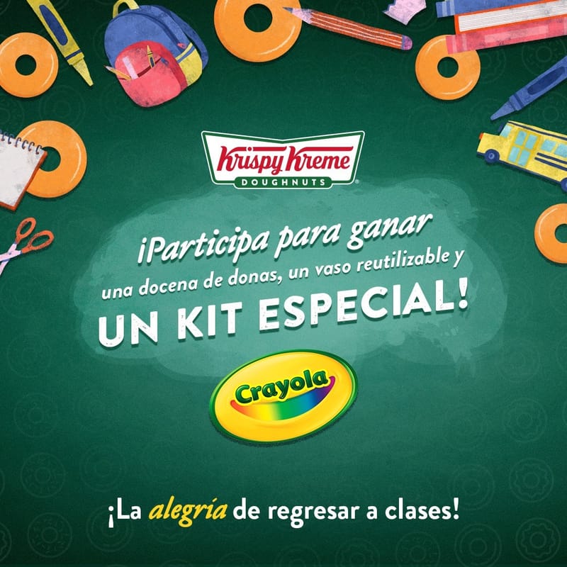 Krispy Kreme Y Crayola Hacen De Este Regreso A Clases Algo Delicioso Y Colorido