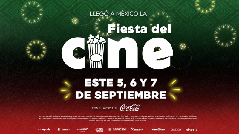 En Septiembre Celebra "La Fiesta Del Cine" A Nivel Nacional