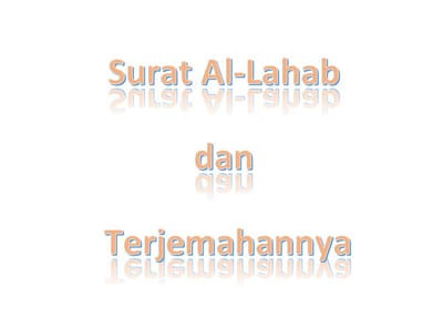 Al-Quran Surat Al-Lahab dan Terjemahannya