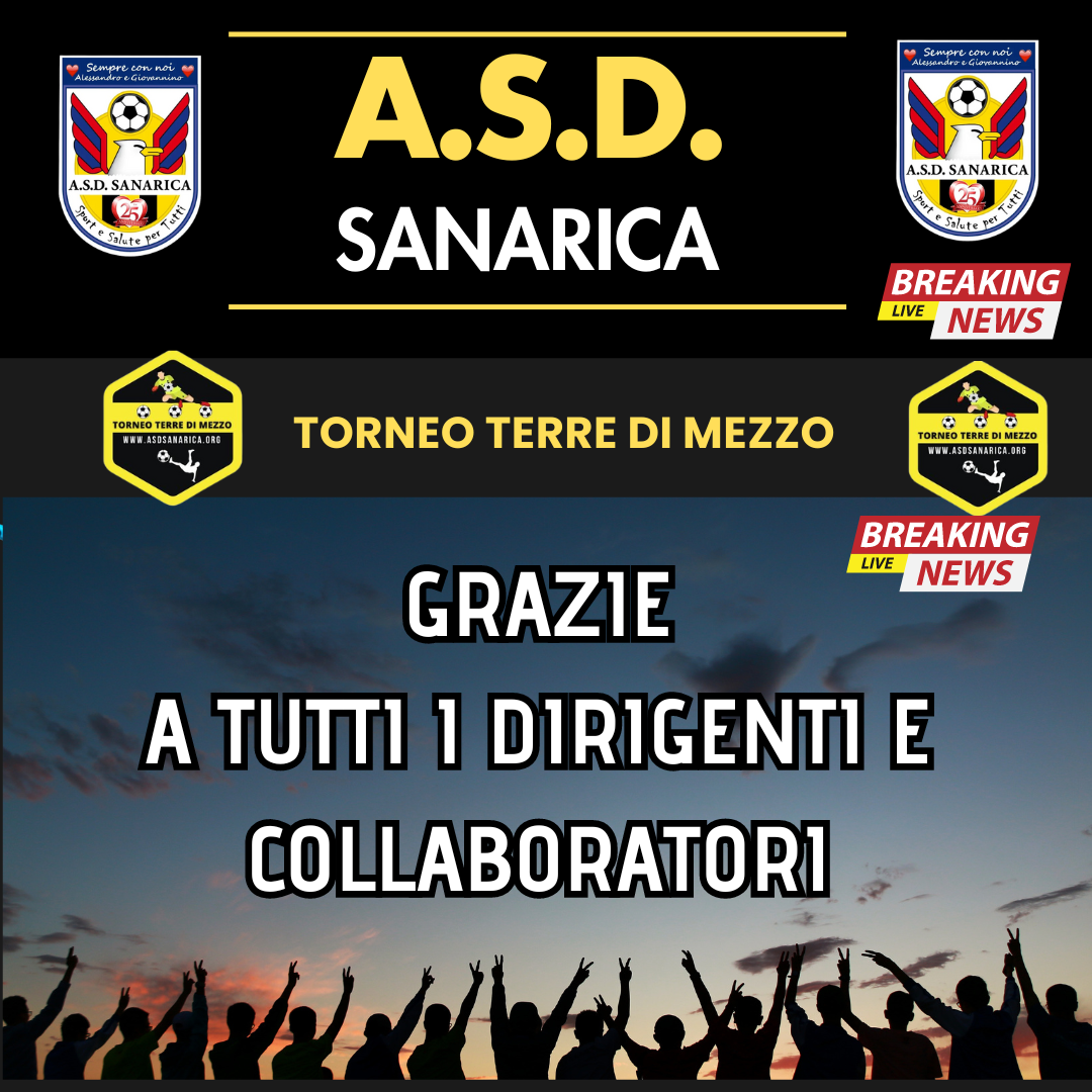 Torneo Terre di Mezzo: Un grazie a tutti i dirigenti e collaboratori