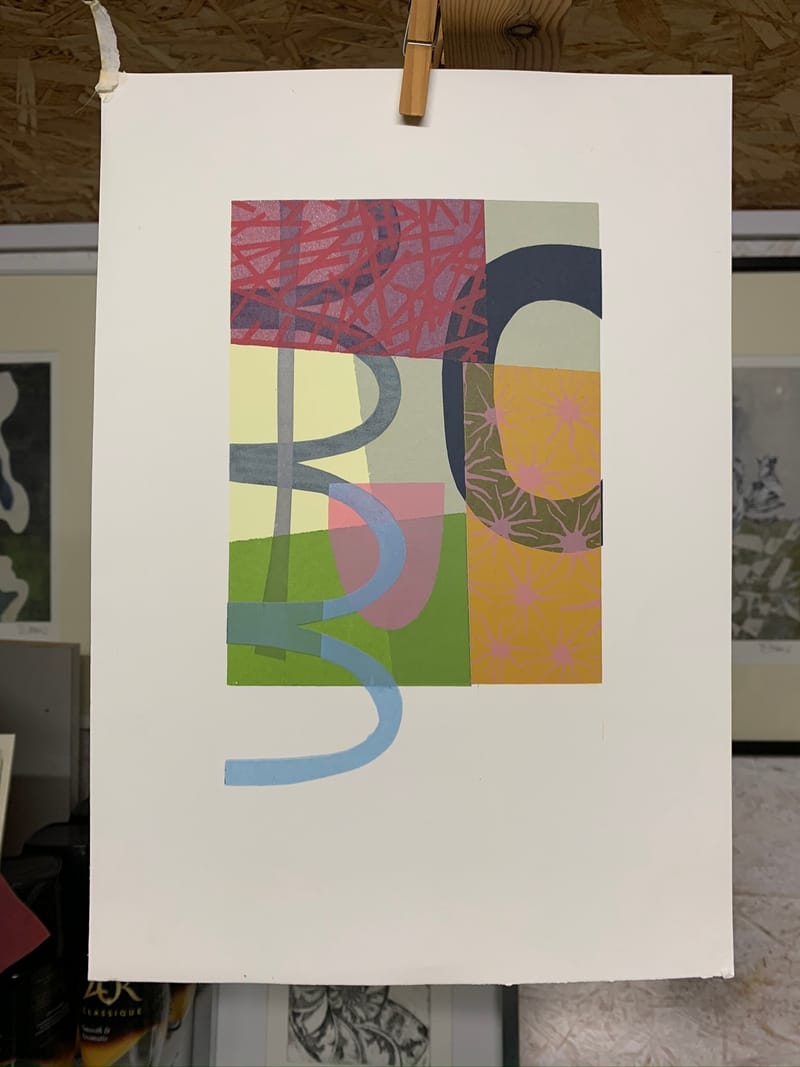 Abstract screen print