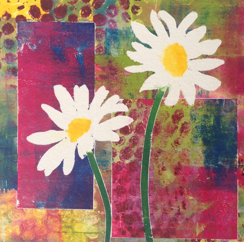 Daisy Chain Mono Prints