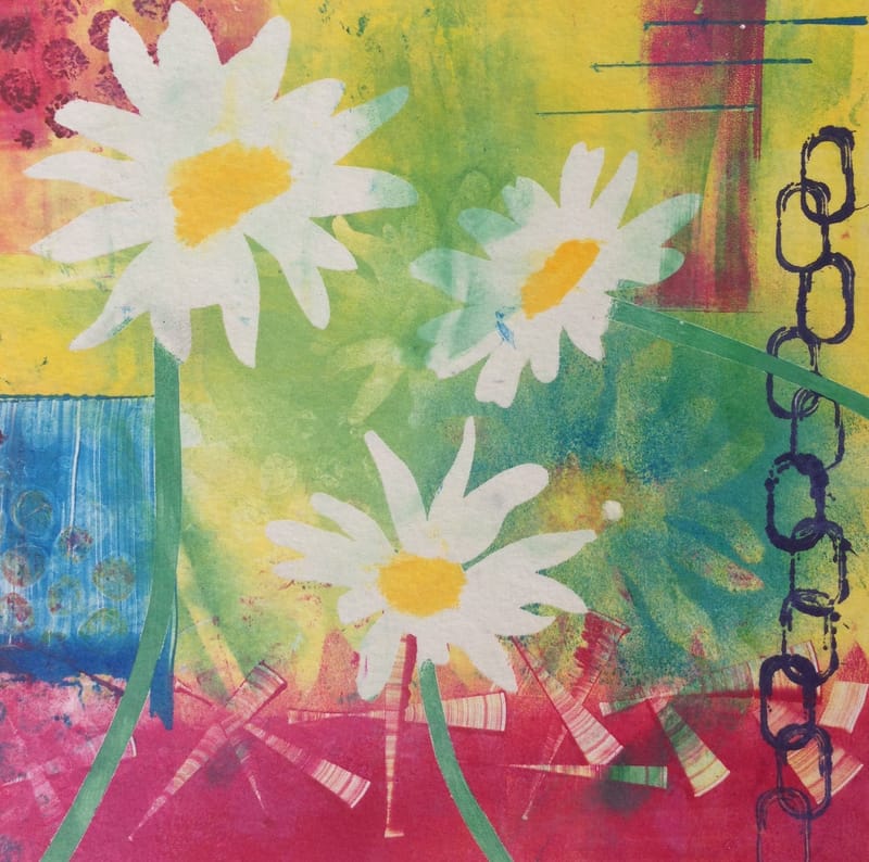 Daisy Chain Mono Prints