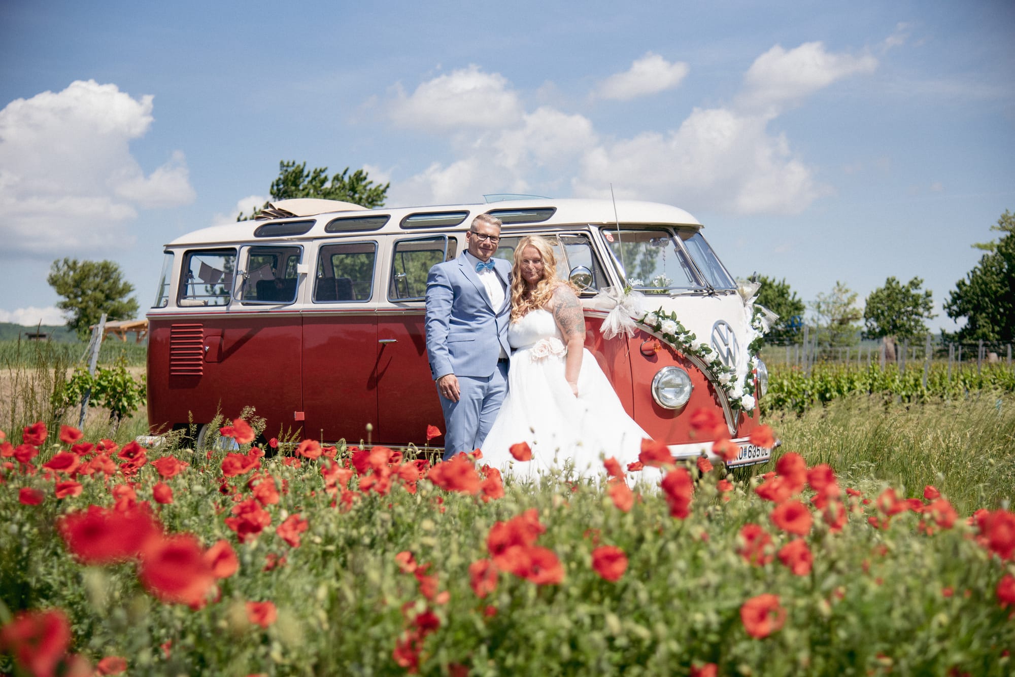 Hochzeit auf dem Weg zum See