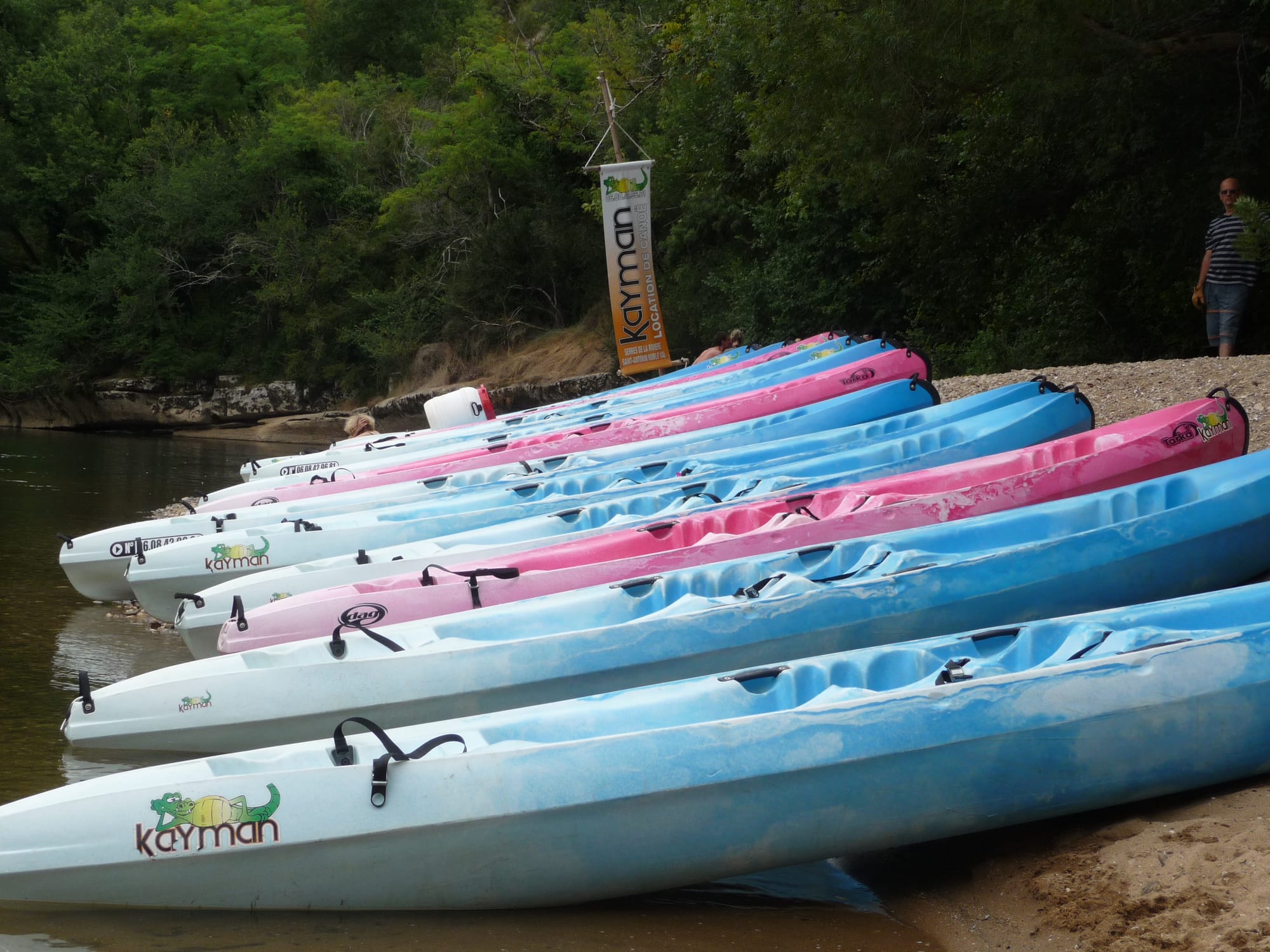 Plage arrivée Kayman Canoes