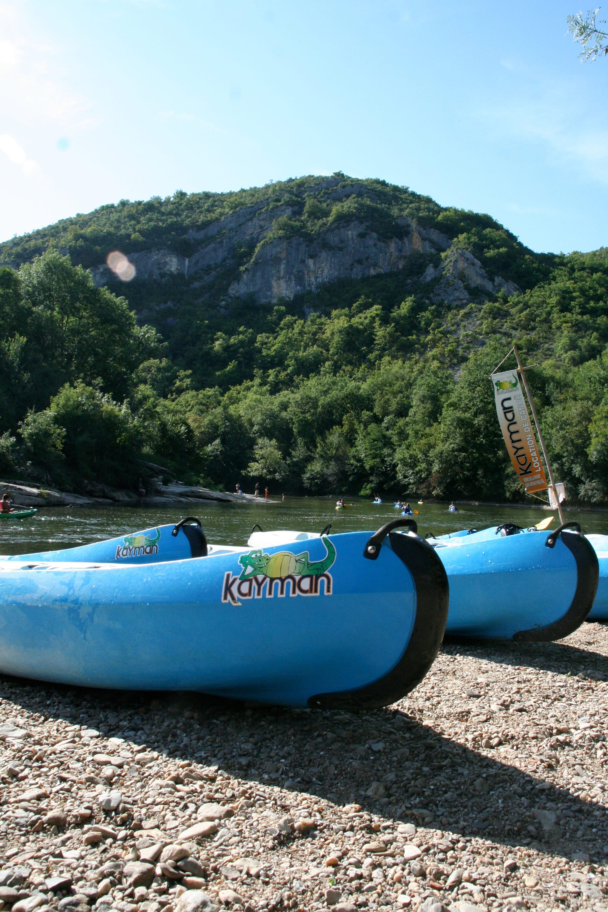 Plage d'arrivé Kayman Canoes