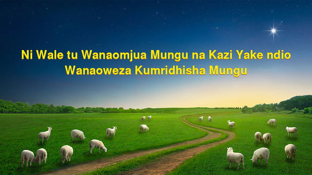Ni Wale tu Wanaomjua Mungu na Kazi Yake ndio Wanaoweza Kumridhisha Mungu