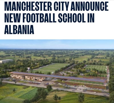 曼彻斯特足球队在阿尔巴尼亚开设新的足球学校
