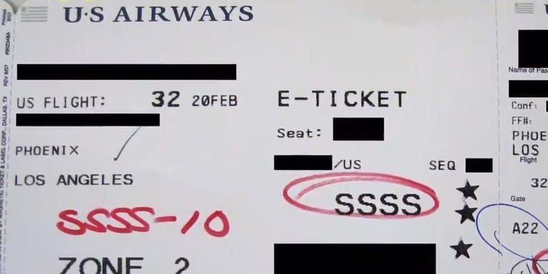 机票上的"SSSS"时意味着什么?