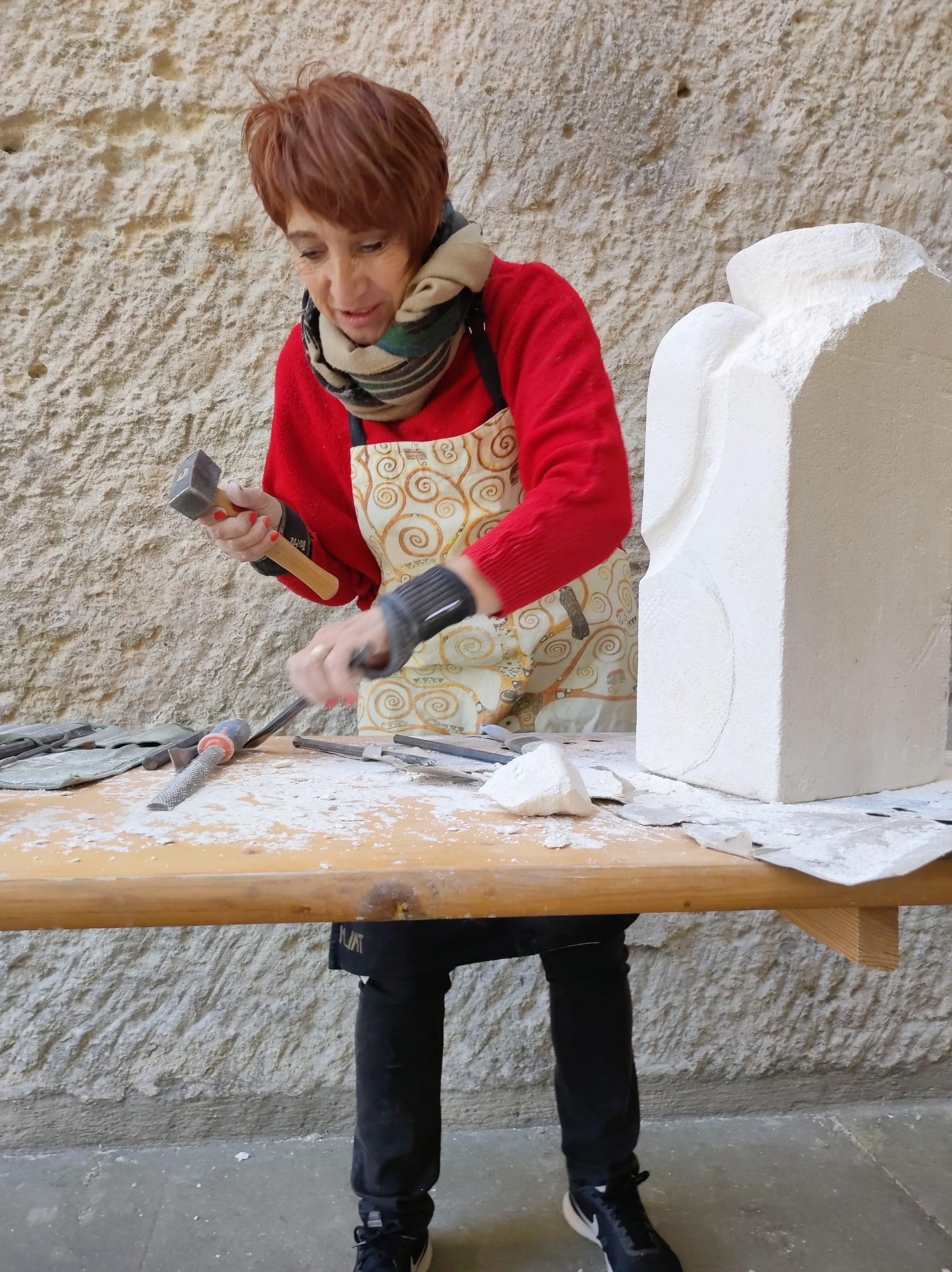 Animation autour de la création aux Baux de Provence