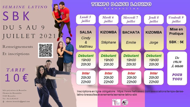 STAGE LATINO de Juillet 2021