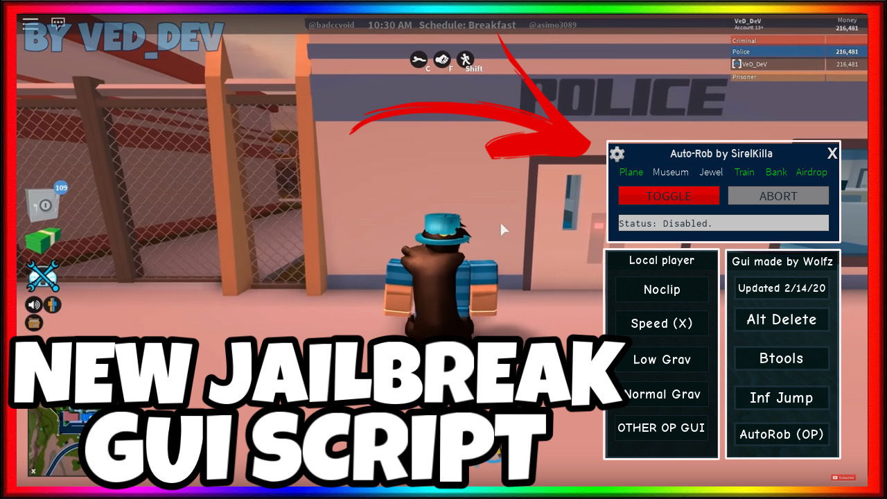 🔥NEW JAILBREAK GUI IS OVERPOWERED WITH [AUTO-ROB, GOD-MODE, KILL ALL,  INFINITE MONEY]🔥