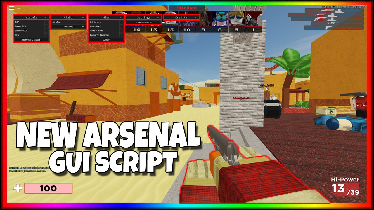 🔥NEW ARSENAL BEST ARSENAL AIMBOT GUI SCRIPT IS OVERPOWERED WITH 100X AIM ASSIST, KILL ALL, ESP🔥