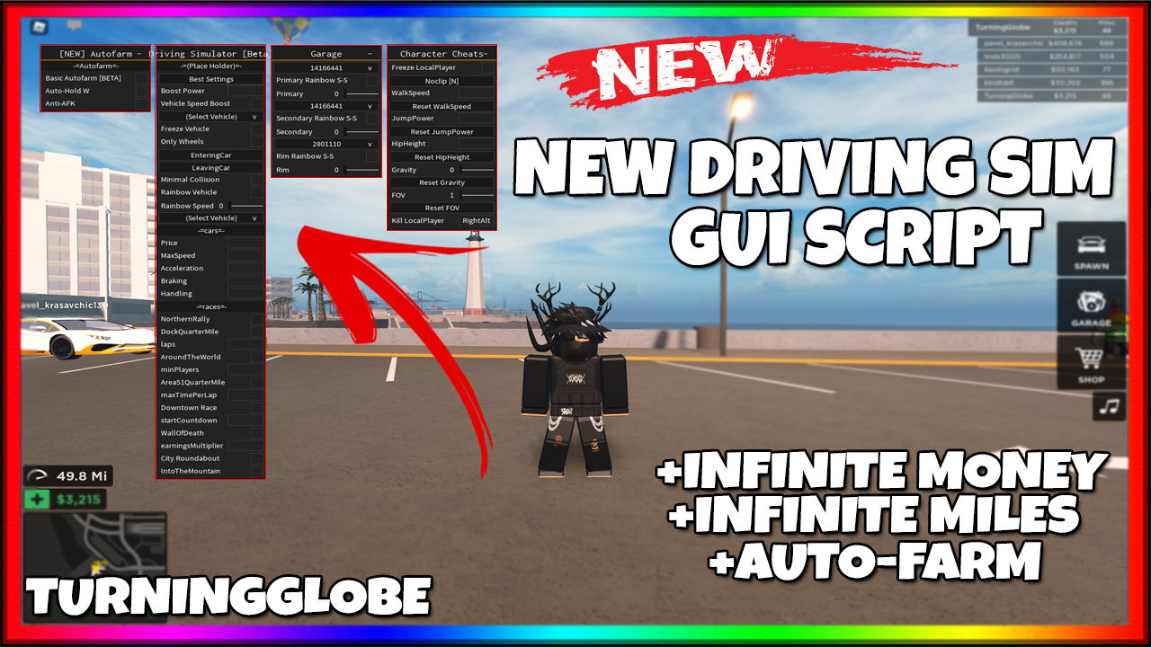 NEW ROBLOX DRIVING SIMULATOR GUI SCRIPT | HOW TO GET INFINITE CASH AND MILES