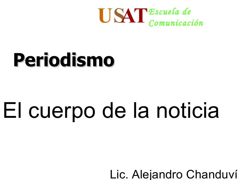Estructura de la noticia