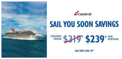 Carnival Cruise June 2020 Promo